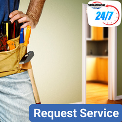 Guy with tool belt request heat pump repair services