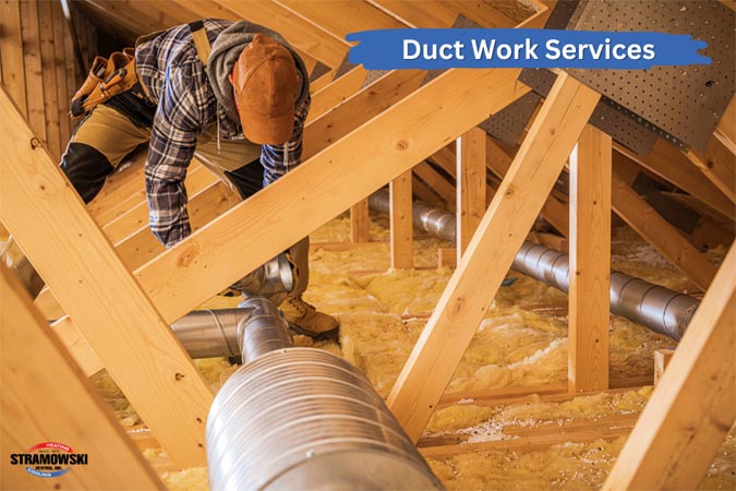 Duct Work Services - Guy in Attic
