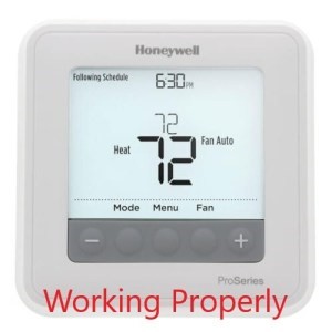 Working Proper - Honeywell Digital Thermostat